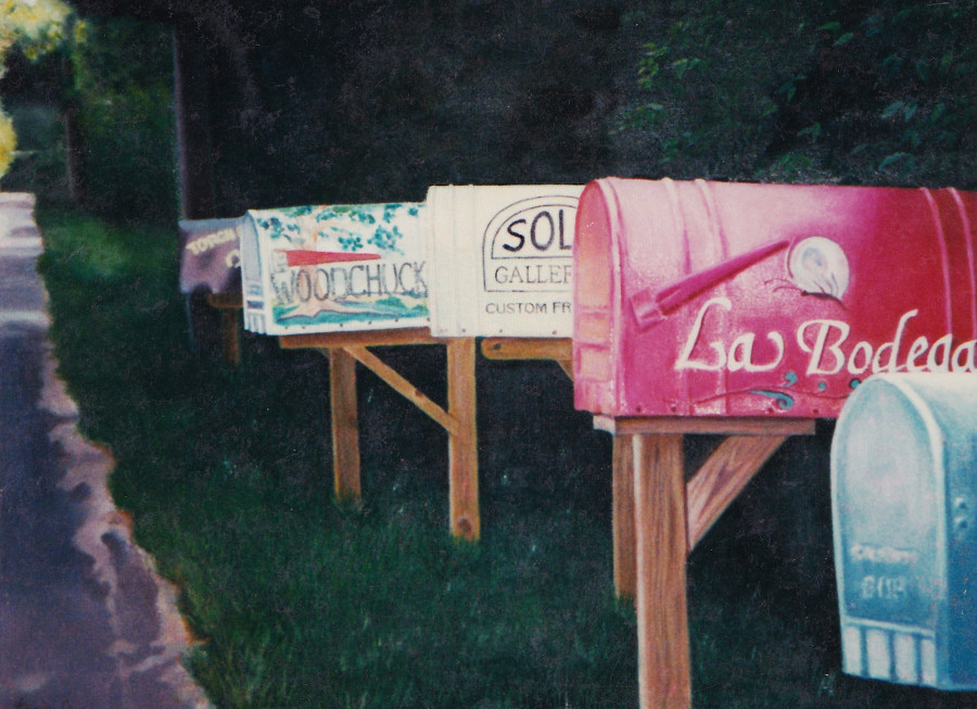 artist oil painting mailboxes karin cohen