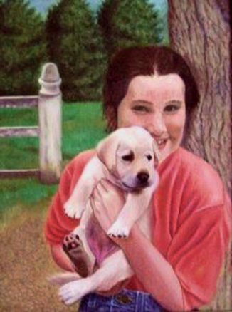 artist oil painting | Beccas New Puppy