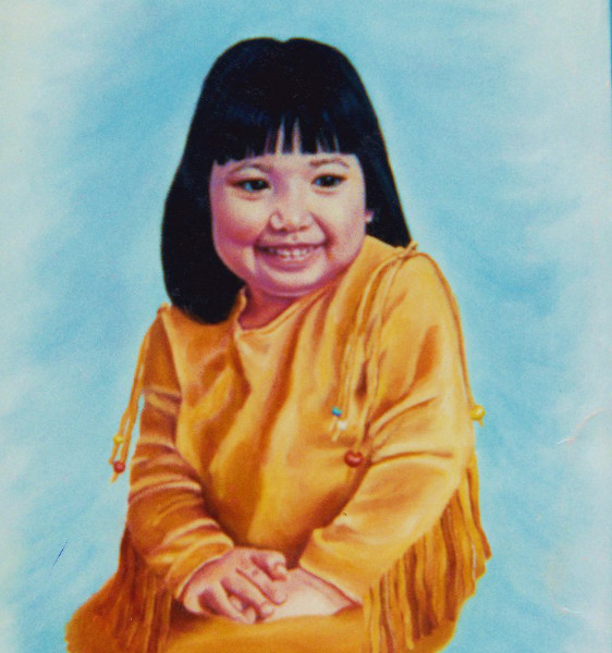 artist oil painting maliseet child karin cohen